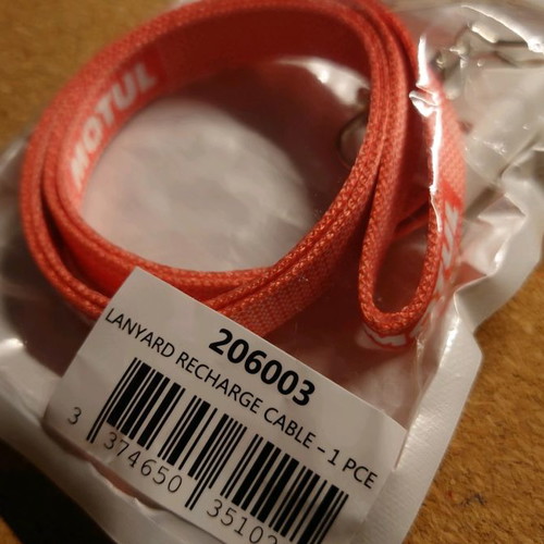 MOTUL keychain, neck cord/key holder/charger, LANYARD RECHARGE CABLE