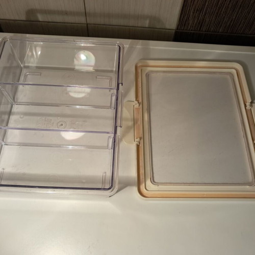 IKEA Plastic Food Storage Container with Removable Dividers and Clip Lid