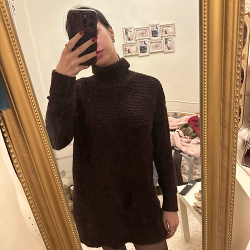 Zara sweater dress like new, brown