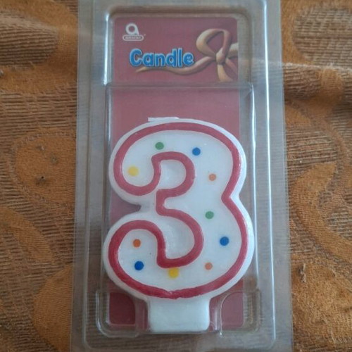 Birthday candle number 3 new