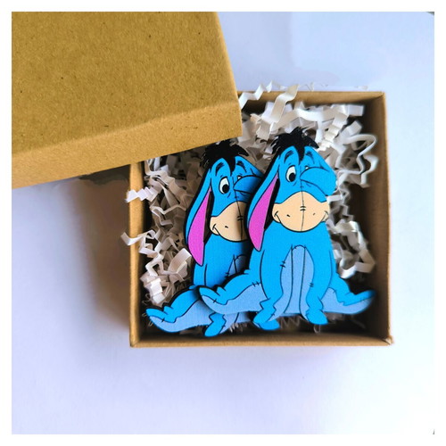 Gary earrings from Winnie The Pooh new, handmade wooden