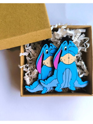 Gary earrings from Winnie The Pooh new, handmade wooden