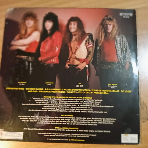 Anvil Strength of Steel vinyl used