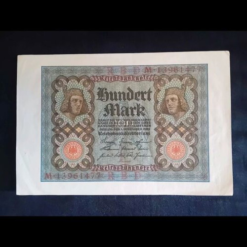 German 100 Mark banknote 1920, like new