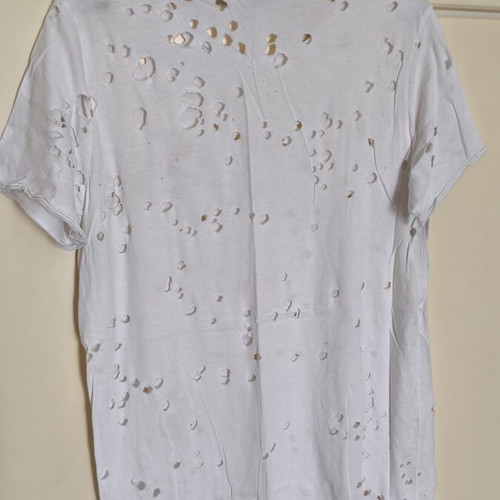 H&M blouse with hole design used, white, sizes L and XL