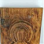  Εικόνα ξύλινη σκαλιστη (Χριστός) για ζωγραφική - εποχής 2000