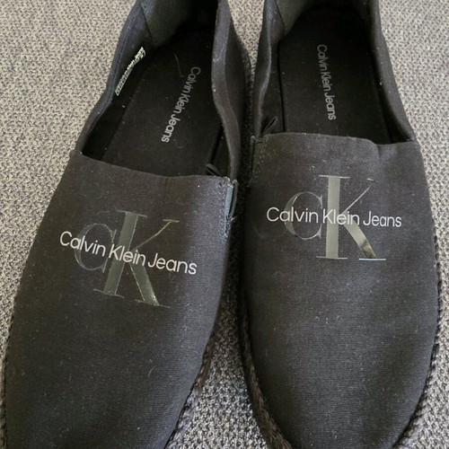 Calvin Klein men's black espadrilles like new, size 44