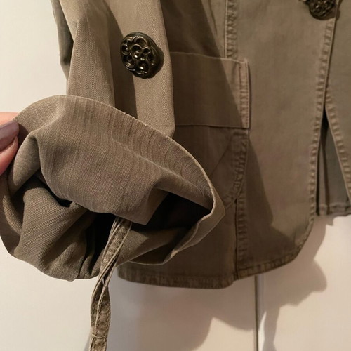 Olive fabric jacket like new, s-m