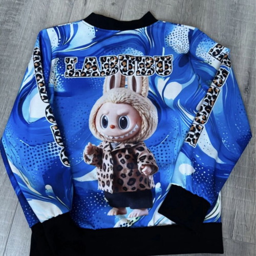 Labubu vest new, girls' size 122-128 cm, black and blue
