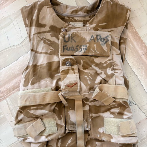 British Army Body Armour Cover used, Desert DPM camouflage