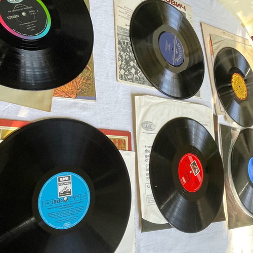 Set of 6 vinyl records by great composers used, classical
