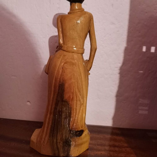 Wooden statue of Themis goddess of justice like new