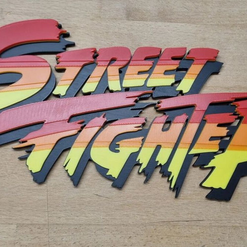 Street Fighter decorative logo 3d print new