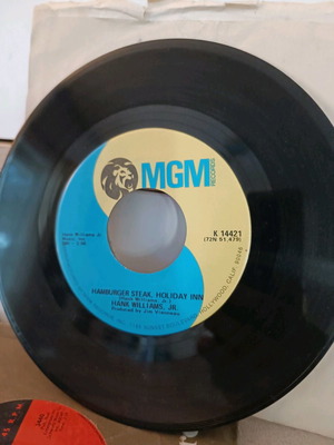 45rpm δίσκος Hank Williams μεταχειρισμένος, Hamburger steak, Holiday inn & Prides