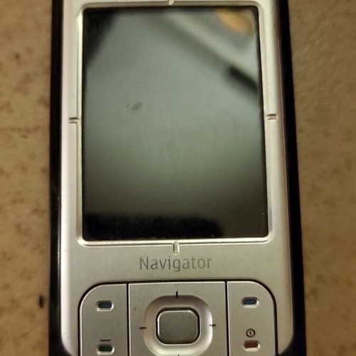 Nokia mobile phone used, silver, camera up to 7.9 MPixel