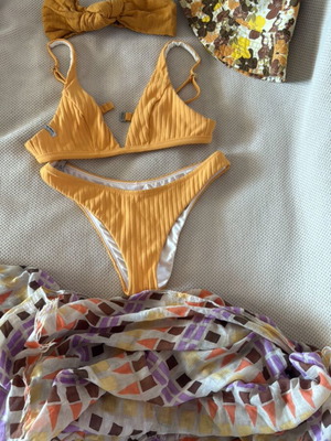 Rhythm swimsuit used, size S, yellow and orange