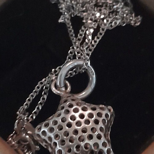 LARGE PENDANT 2.2 X 1.8 CM. STERLING SILVER 925 WITH CHAIN