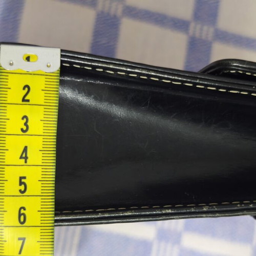 KEM crossbody bag used, black leather