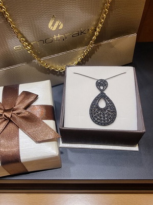 925 silver pendant with black platinum finish