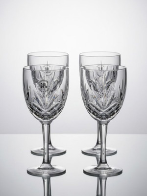 Crystal wine glasses new, set of 4 pieces