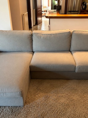 Corner sofa like new, gray, spacious and comfortable
