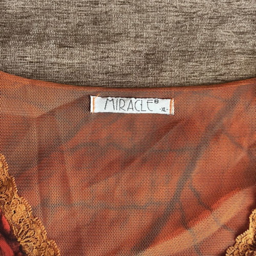 Miracle blouse like new, black and orange, size XL