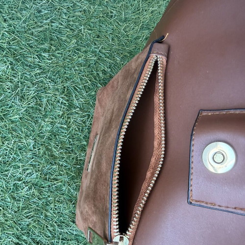 Veta leather backpack new, brown with internal and external pockets