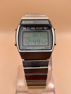 Seiko LCD A359-5010 μεταχειρισμένο, σπάνιο ψηφιακό ρολόι ασημί
