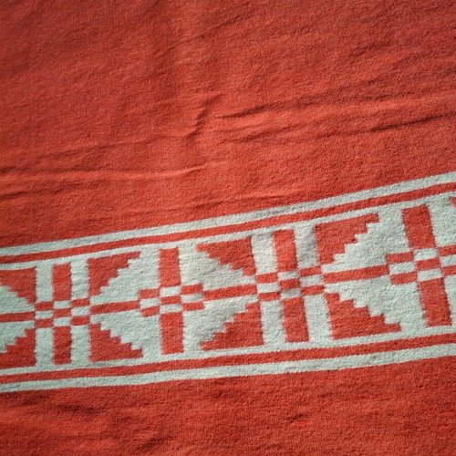 Handwoven coverlet or throw new, dimensions 1.60 × 2.20 m