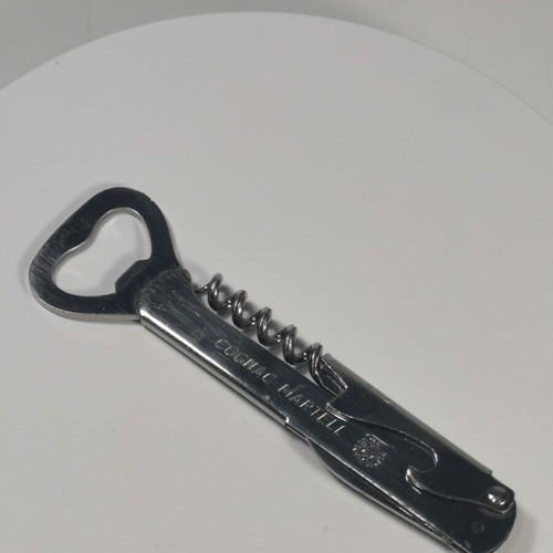 Martell Cognac vintage bottle opener corkscrew used