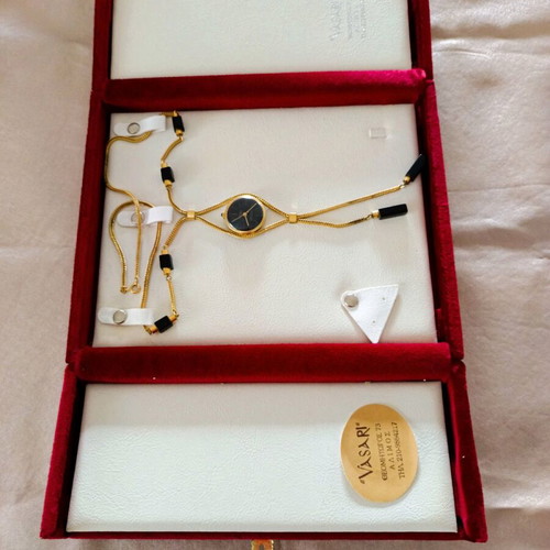 Vintage pendant watch used, wind-up, 1970s with case