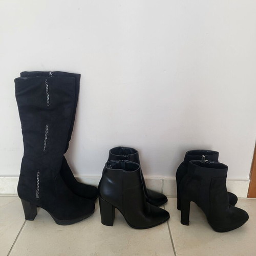 Women's shoes like new, pack of 3 pairs size 39, black