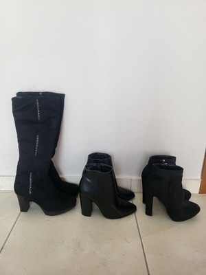 Women's shoes like new, pack of 3 pairs size 39, black