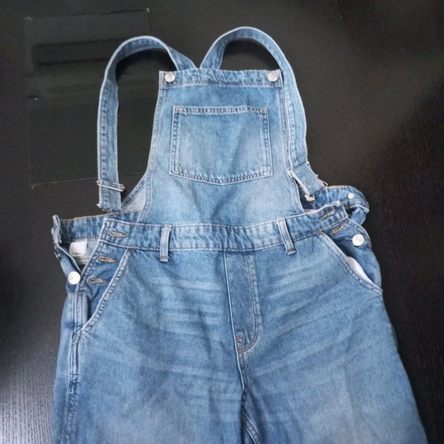 Denim overalls size 34 Bershka like new, blue