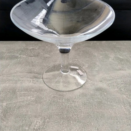 Slim glass footed compote, diameter 22 cm, height 17 cm