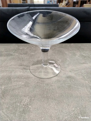 Slim glass footed compote, diameter 22 cm, height 17 cm