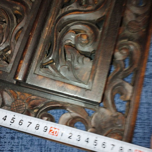 Decorative small mirror like new, carved wood