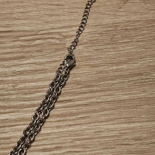 Long silver necklace chain