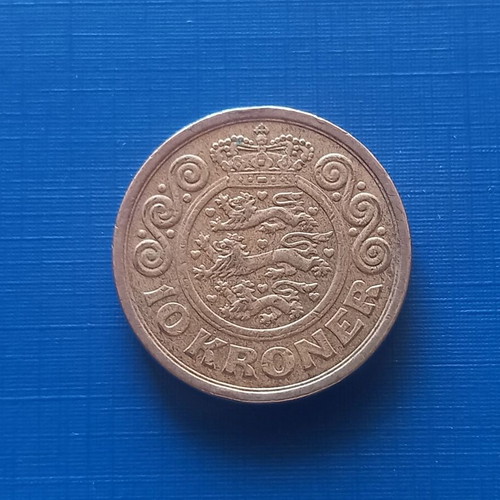Denmark 10 kroner 1988 coin like new