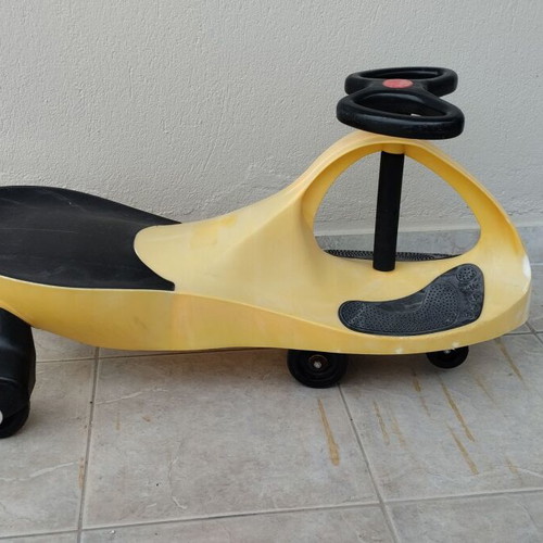 Children's pedal car used, single-seat yellow