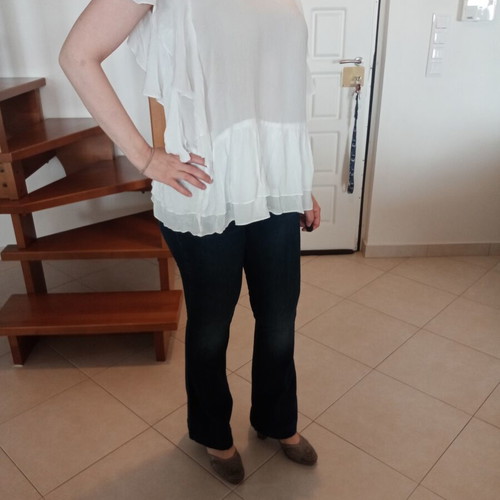 Sheer white blouse used, size S