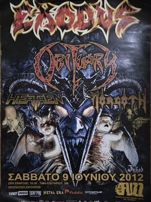 Exodus-Obituary Concert Poster like new, 68cm x 48cm
