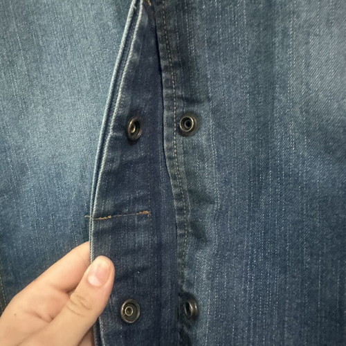 Long denim cardigan, blue, XL