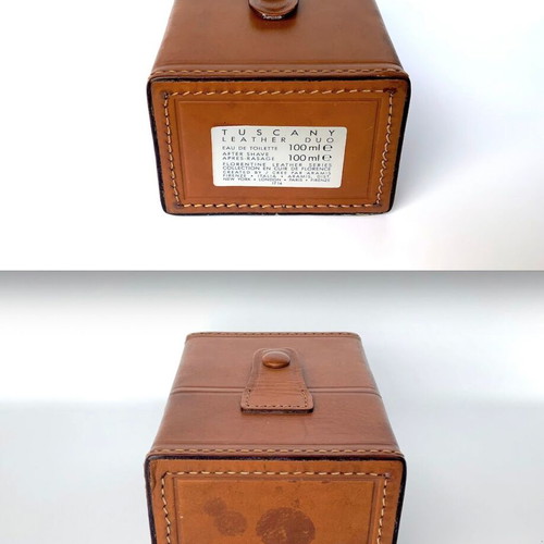 Tuscany Leather Duo leather box used, vintage edition by Aramis
