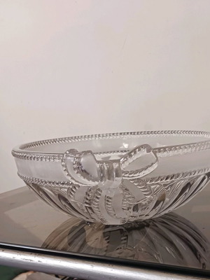 Evita crystal bowl new with bow, 24% lead crystal