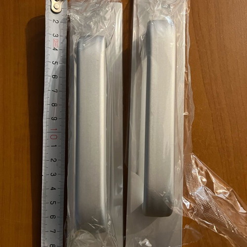 Metal handles set for fridge oven drawers doors new, 2 pcs