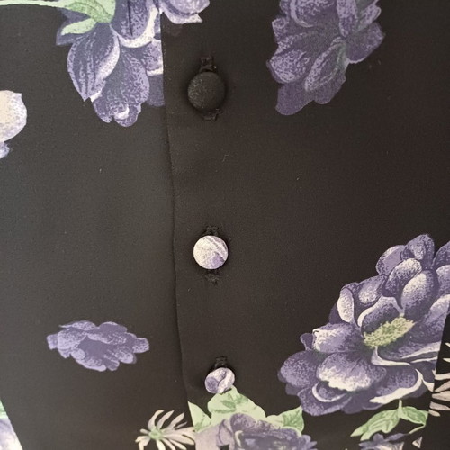 Floral sleeveless top used, black, size M