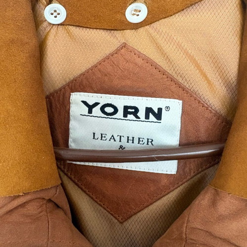 Yorn suede jacket like new, brown, size XXL