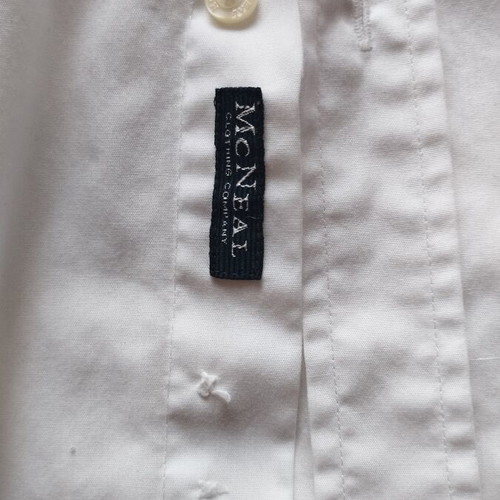 McNeal men's white dress shirt L, regular fit, cotton, easy iron