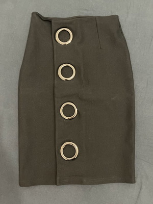 Women skirt with silver circles size medium, like new